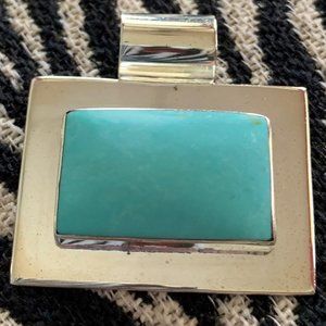 STERLING SILVER & TURQUOISE SLIDE